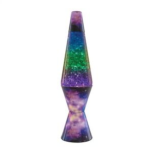 Lava Lamp Space Glitter Stars 14.5" The Original Vintage Rainbow Galaxy !